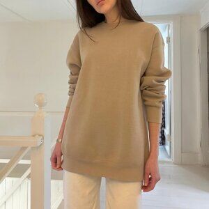 Fruit of the Loom Fleece Crewneck Sweatshirt Beige Size L